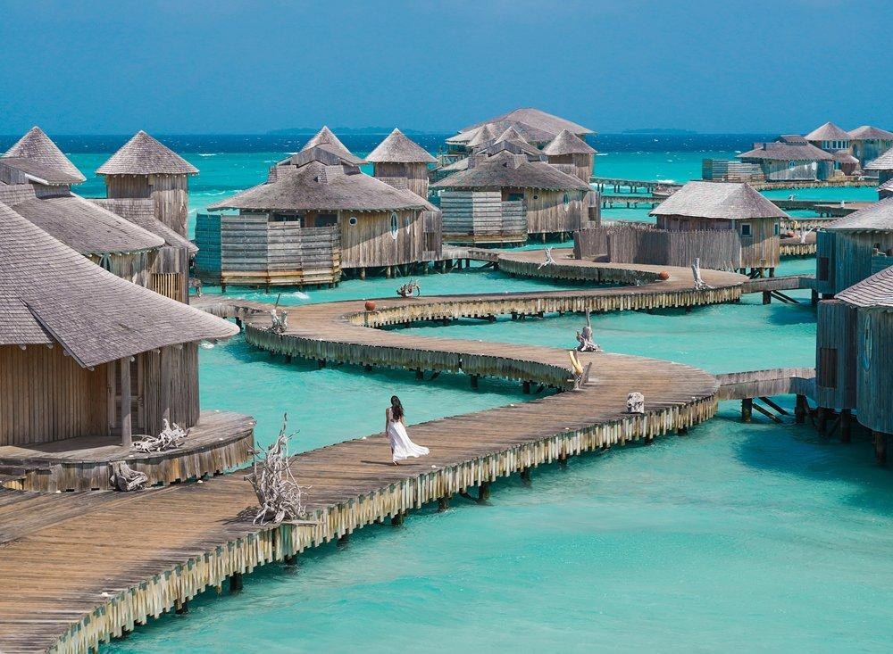 Khu nghỉ dưỡng trên mặt biển Soneva Jani ở Maldives. Ảnh: Muchitravel. Khu nghỉ dưỡng trên mặt biển Soneva Jani ở Maldives. Ảnh: Muchitravel.