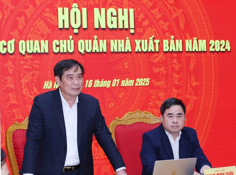 Ông Phan Xuân Thủy - Phó Trưởng Ban Tuyên giáo T.Ư - phát biểu chỉ đạo hội nghị. Ảnh: Phương Hoa