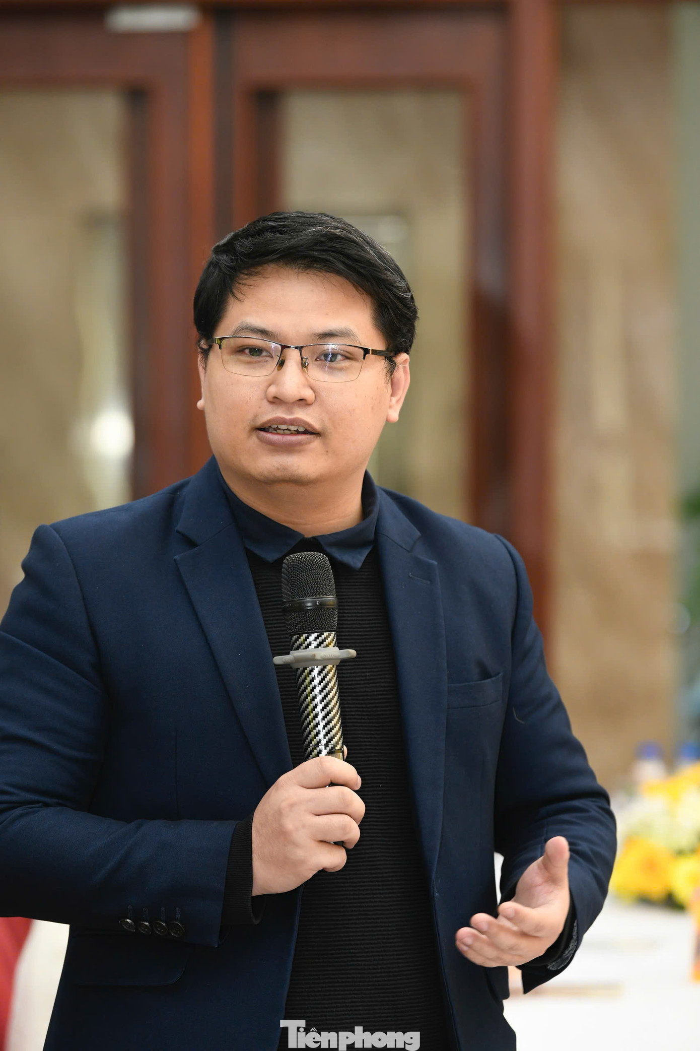 PGS. TS Trương Thanh Tùng chia sẻ tại họp báo công bố giải thưởng. Ảnh: Trọng Tài PGS. TS Trương Thanh Tùng chia sẻ tại họp báo công bố giải thưởng. Ảnh: Trọng Tài