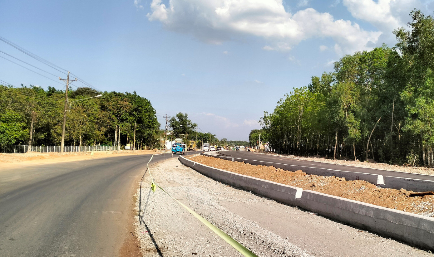 Dự án Nâng cấp, mở rộng đường ĐT.746, đoạn từ ngã ba Tân Thành đến ngã ba Hội Nghĩa tại TP. Tân Uyên. Ảnh tư liệu.