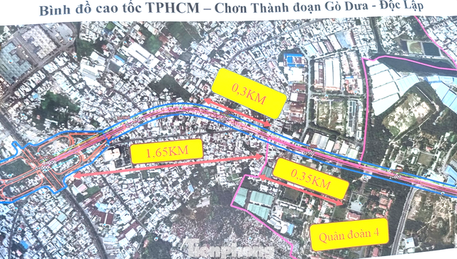 Vị trí đường dẫn cao tốc tại nút giao Sóng Thần, quốc lộ 1A. Vị trí đường dẫn cao tốc tại nút giao Sóng Thần, quốc lộ 1A.