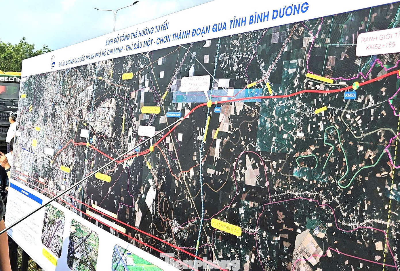 Sơ đồ vị trí tuyến cao tốc TPHCM - Thủ Dầu Một - Chơn Thành. Sơ đồ vị trí tuyến cao tốc TPHCM - Thủ Dầu Một - Chơn Thành.