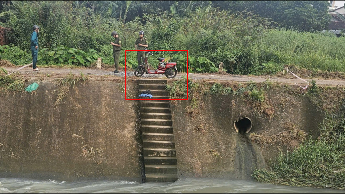 Vị trí bé trai bị trượt chân và nước cuốn trôi tới 3km