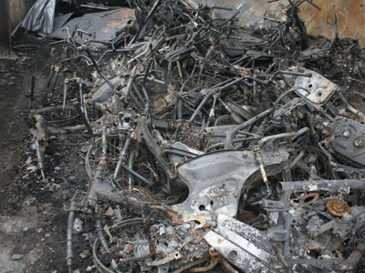 Xác của hàng nghìn xe máy sau vụ hỏa hoạn