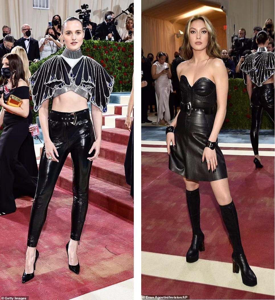 Nhà vô địch Olympic môn trượt băng Eileen Gu (18 tuổi, trái) và nữ diễn viên Na Uy Renate Reinsve đều không thể hiện được chủ đề hào nhoáng của Met Gala 2022.