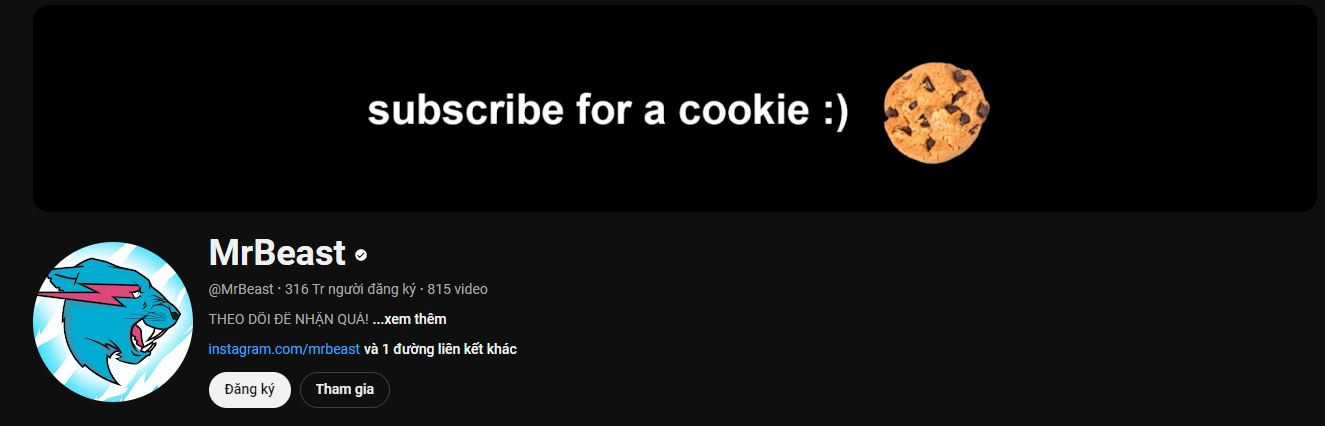 MrBeast sở hữu kênh YouTube có nhiều lượt đăng ký nhất. Ảnh: MrBeast