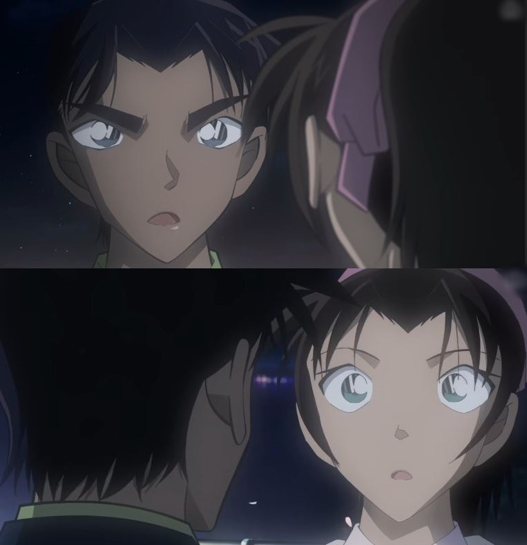 Hattori tỏ tình Kazuha... nhưng một lần nữa thất bại. Ảnh: Trích phim Conan