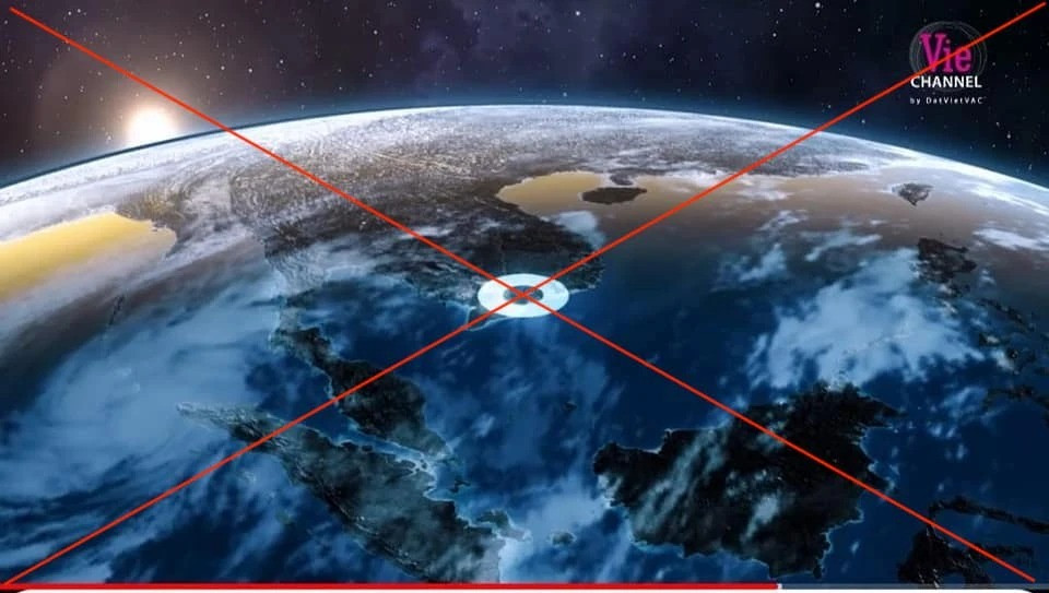 HTV khẳng định hình ảnh quả địa cầu này không phải bản đồ. HTV khẳng định hình ảnh quả địa cầu này không phải bản đồ.