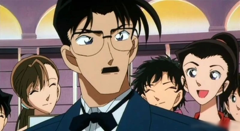 Đây là tập phim hiếm hoi Yusaku cùng con trai mình phá án. Ảnh: Trích từ phim Conan