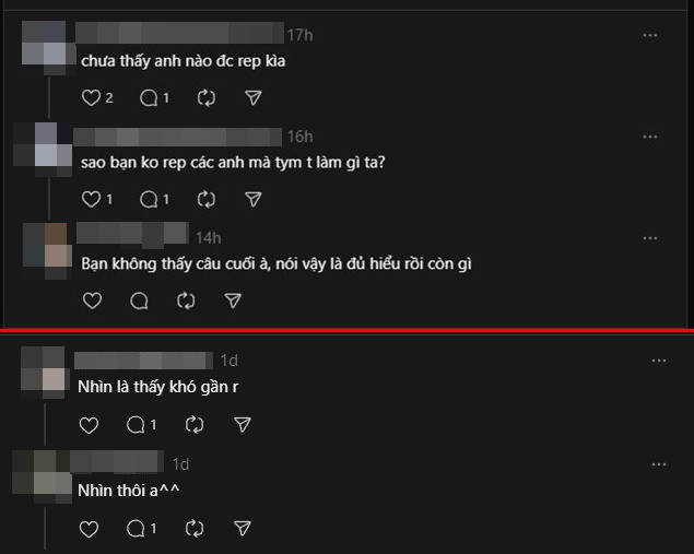 Nhiều bình luận kém duyên hướng đến chủ bài đăng "Profile của tớ", nhưng may mắn chỉ là số ít. Ảnh: Threads