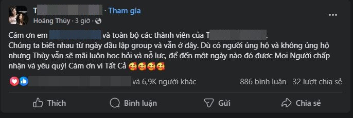 Hoàng Thùy cảm ơn fan (Ảnh: Chụp màn hình Facebook) Hoàng Thùy cảm ơn fan (Ảnh: Chụp màn hình Facebook)