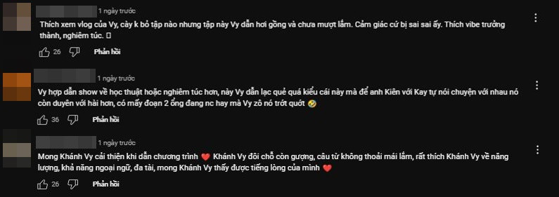 Một số nhận xét của khán giả sau khi xem podcast. (Ảnh chụp màn hình)