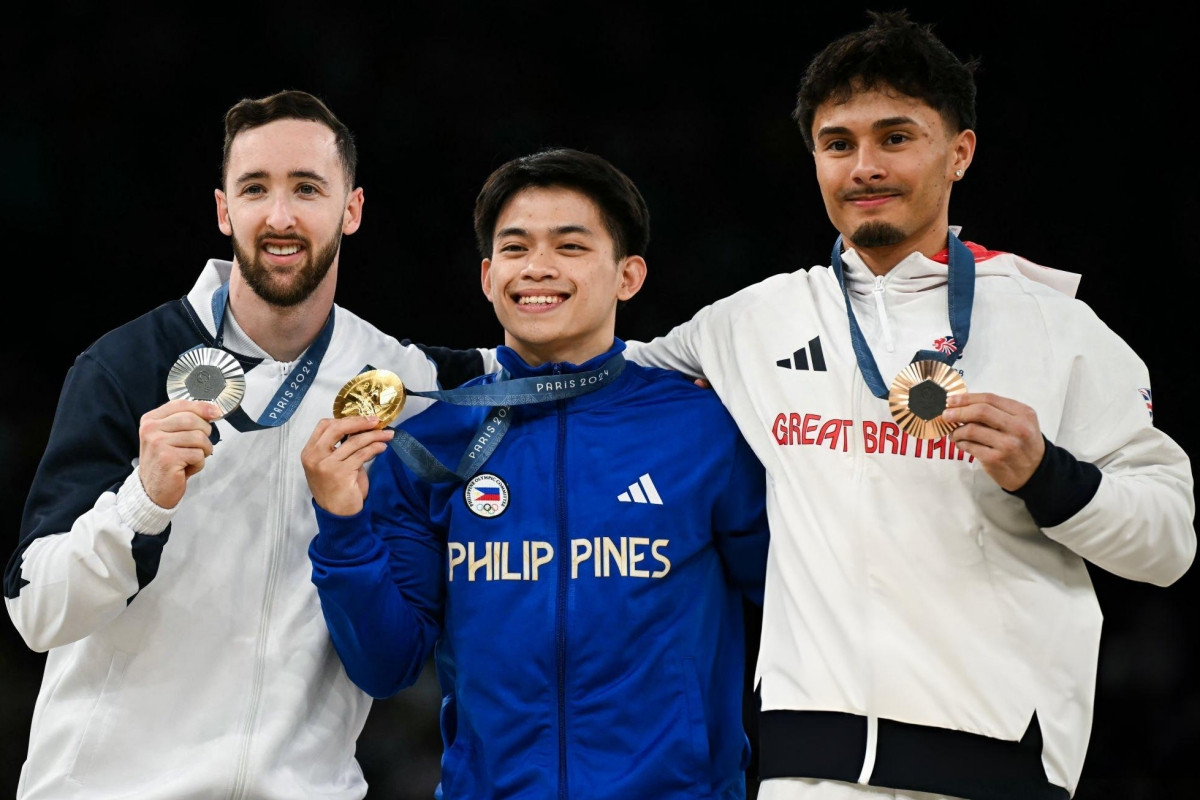 Carlos Yulo mang HCV đầu tiên về cho &quot;team Đông Nam Á&quot; tại Olympic Paris 2024. Ảnh: The Olympics