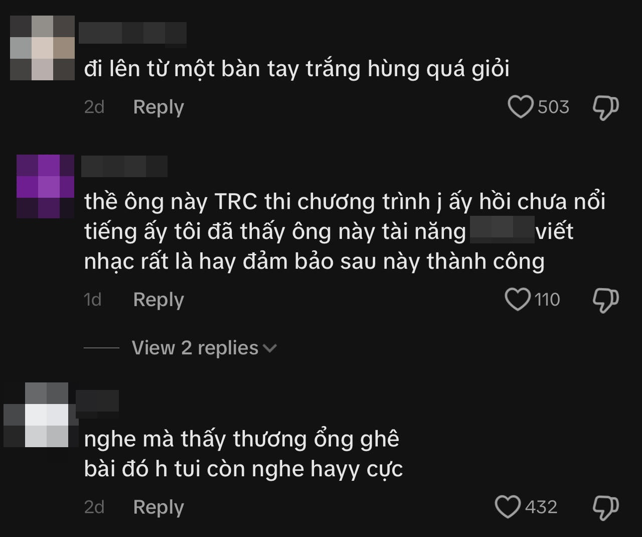 Khán giả ủng hộ Quang Hùng MasterD, đồng cảm với những khó khăn của anh. Khán giả ủng hộ Quang Hùng MasterD, đồng cảm với những khó khăn của anh.