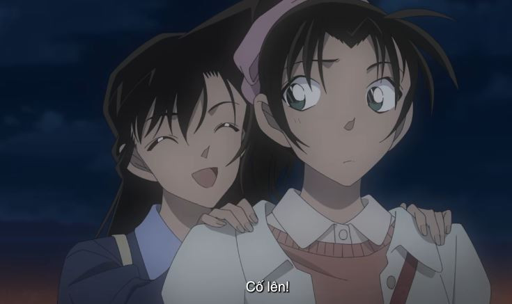 Ran giúp đỡ Kazuha và Hattori. Ảnh: Trích phim Conan