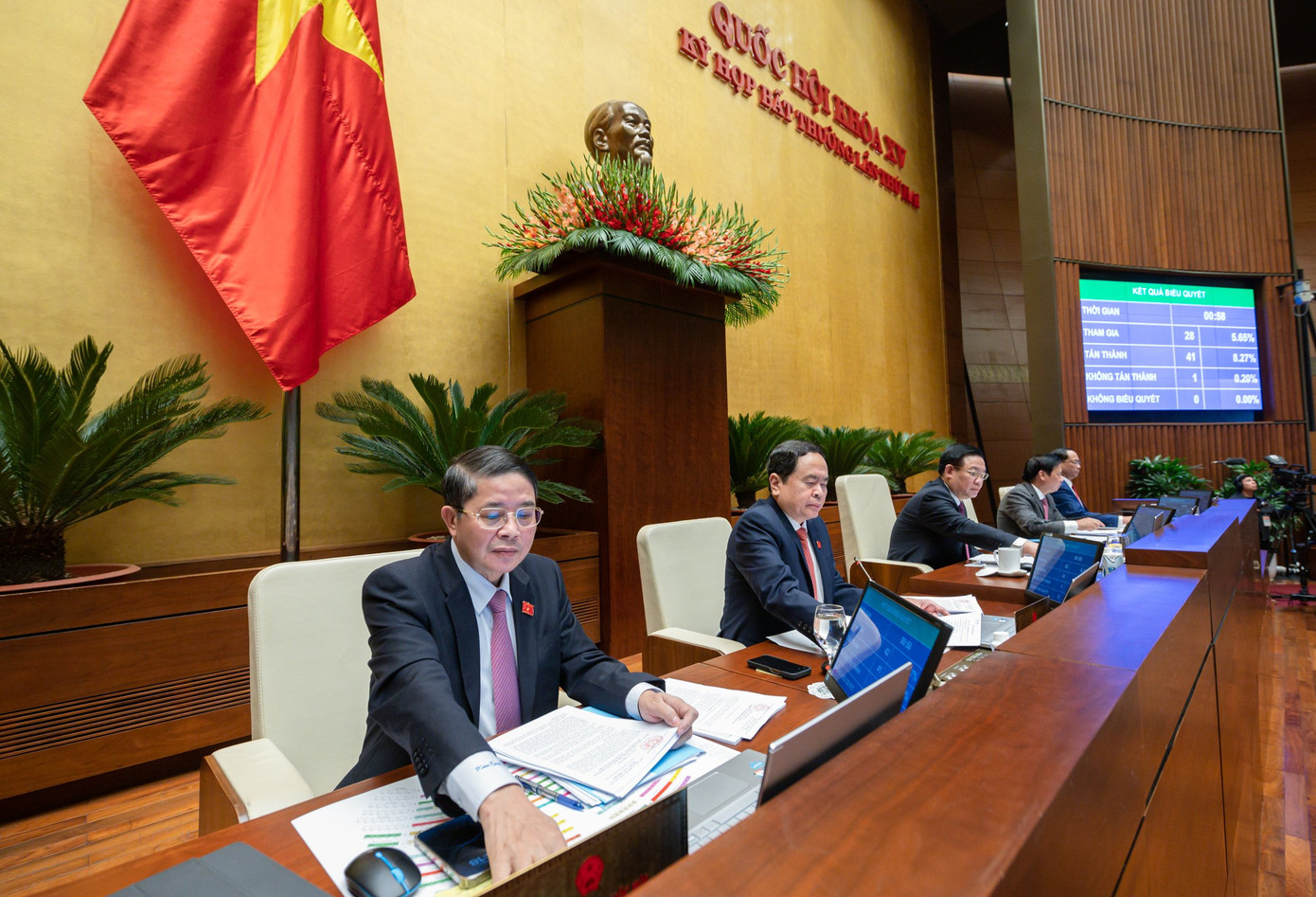 Các đại biểu Quốc hội thông qua nghị quyết, chiều 9/1. Ảnh: Như Ý Các đại biểu Quốc hội thông qua nghị quyết, chiều 9/1. Ảnh: Như Ý