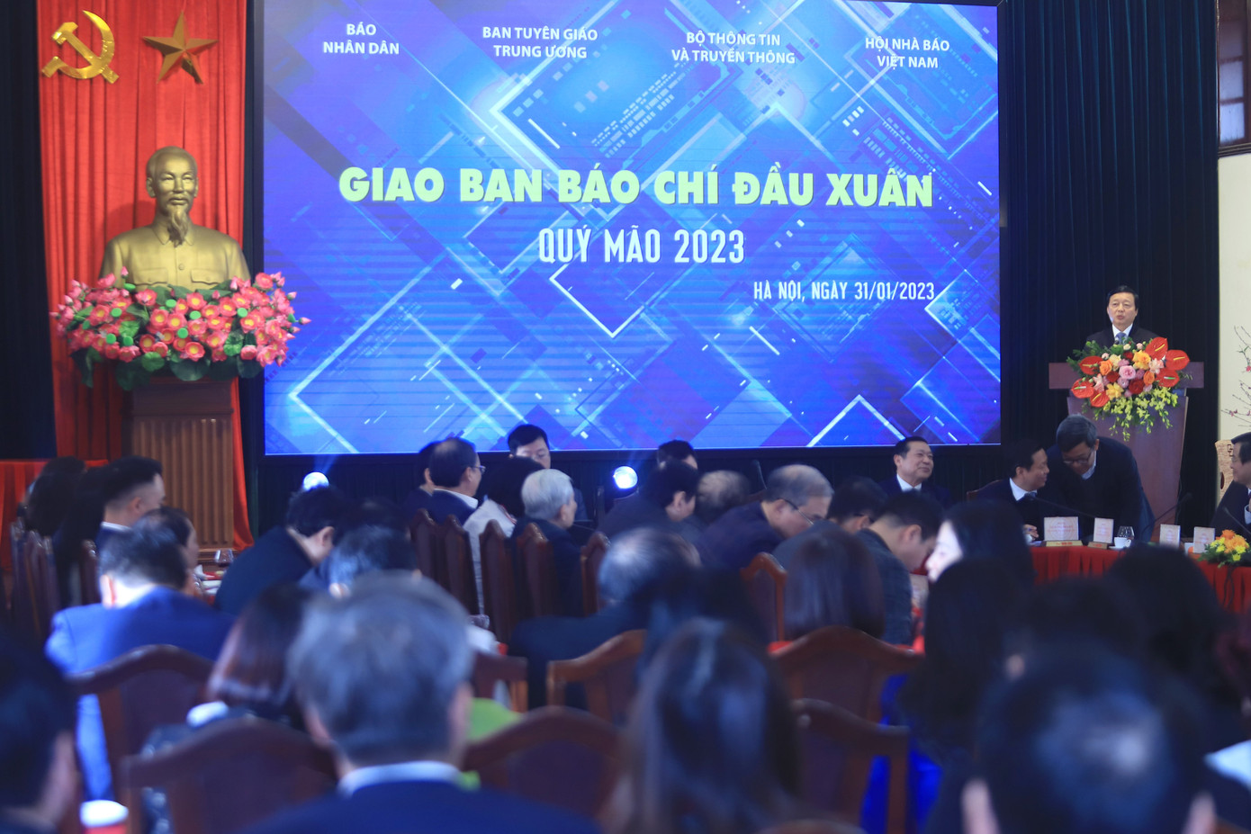 Gần 200 lãnh đạo các cơ quan báo chí tham dự Hội nghị. Ảnh: PV