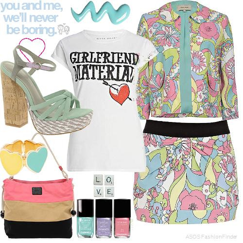 Sử dụng tone màu pastel và chất liệu mềm mại cũng sẽ khiến cho việc mix đồ trở nên dễ dàng hơn. Một chiếc áo thun in chữ đơn giản sẽ đóng vai trò quan trọng giúp trang phục họa ton-sur-ton của bạn trông đỡ rối mắt hơn.