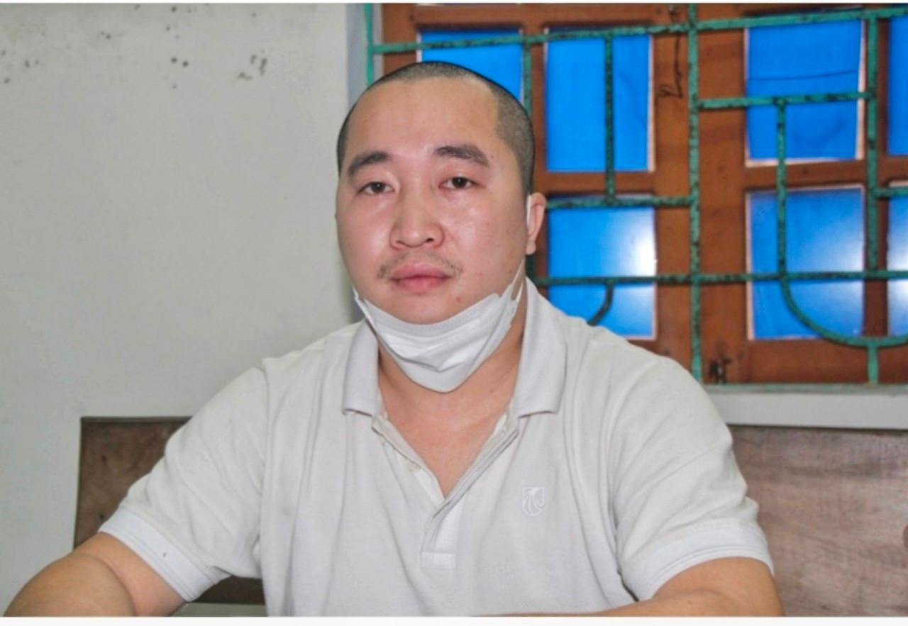 Đối tượng Nguyễn Duy Đăng tại cơ quan công an