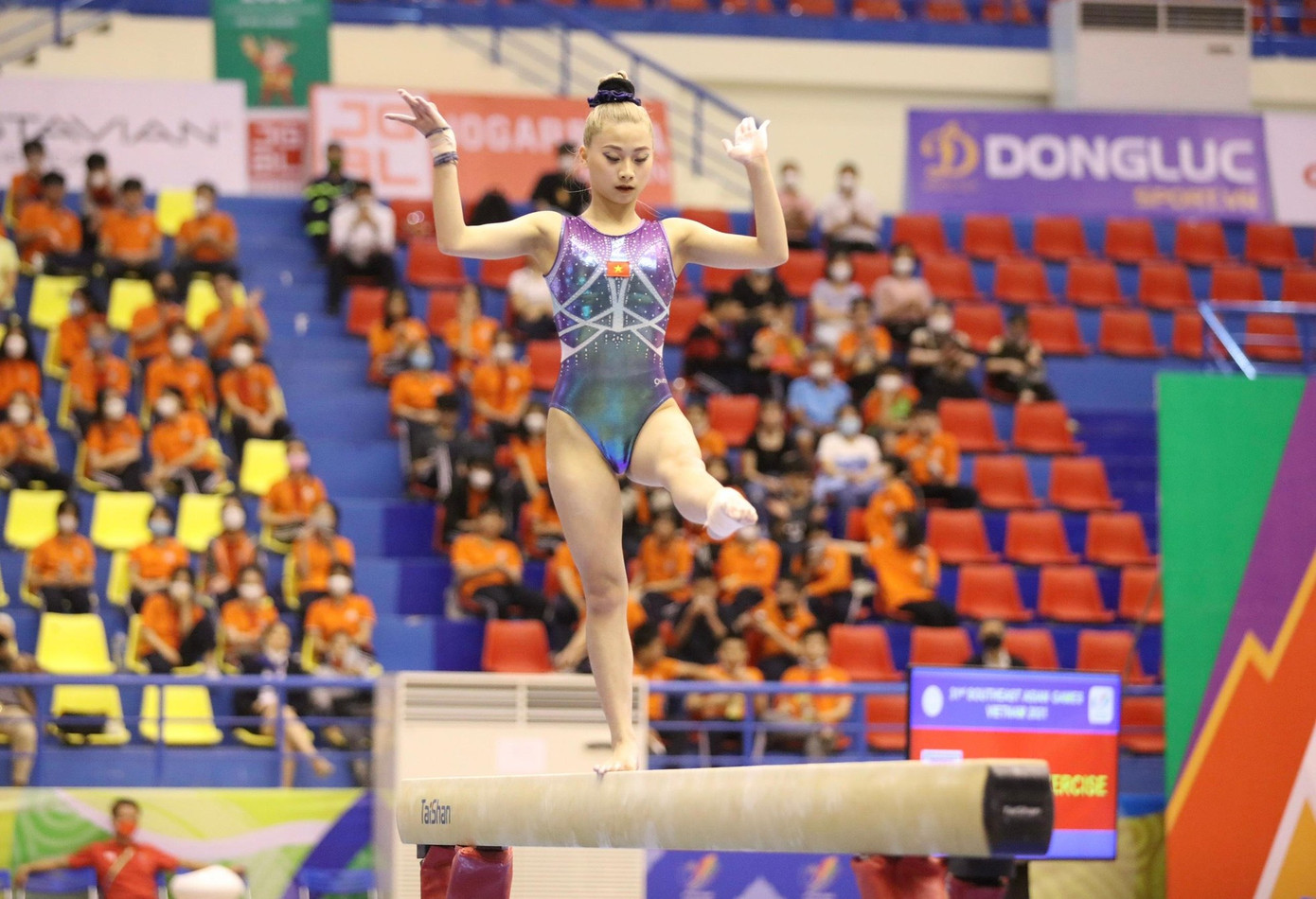 VĐV TDDC Phạm Như Phương thi đấu tại SEA Games 31. Ảnh: Như Ý