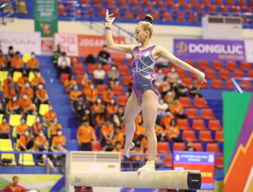 VĐV TDDC Phạm Như Phương thi đấu tại SEA Games 31. Ảnh: Như Ý VĐV TDDC Phạm Như Phương thi đấu tại SEA Games 31. Ảnh: Như Ý