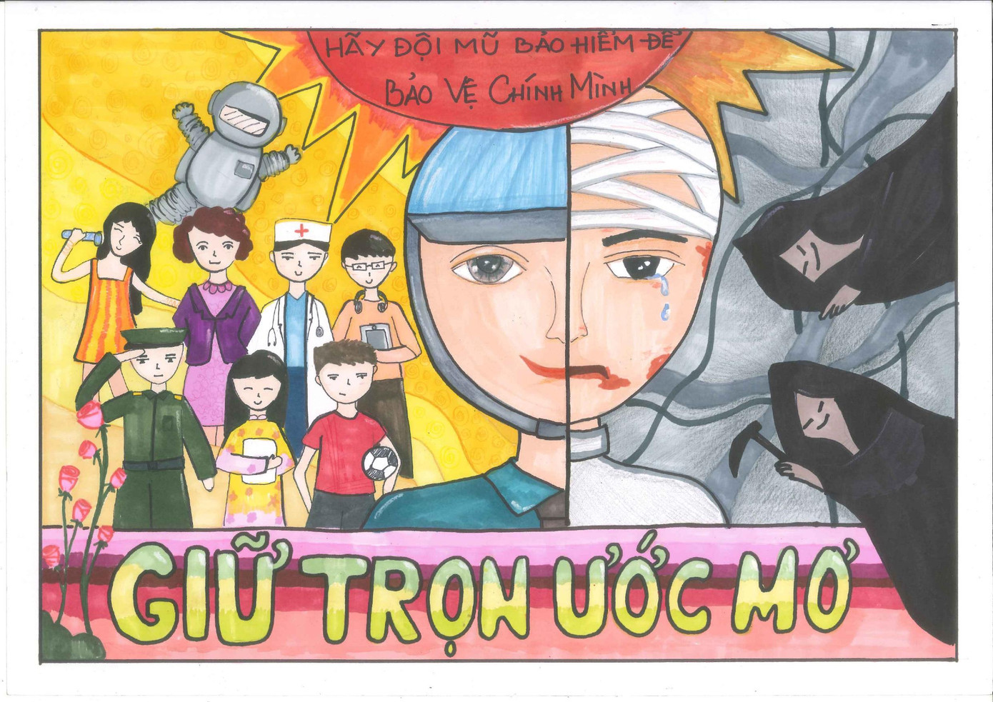 Tác phẩm đạt Giải Nhất của học sinh Nguyễn Ngọc Gia Linh ( Tiền Giang)