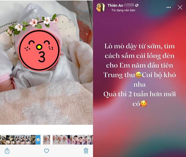 Thiên An đăng chia sẻ về việc chuẩn bị quà Trung thu cho con gái. Thiên An đăng chia sẻ về việc chuẩn bị quà Trung thu cho con gái.