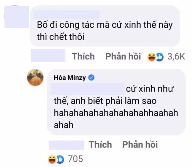 Màn đối đáp của vợ chồng ca sĩ Hòa Minzy. Màn đối đáp của vợ chồng ca sĩ Hòa Minzy.