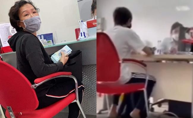 Hình ảnh Hồ Văn Cường tới ngân hàng mở tài khoản riêng.