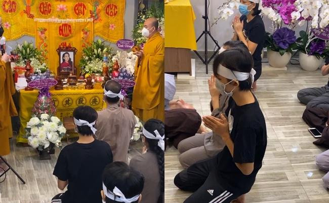 Hồ Văn Cường buồn bã xuất hiện trong lễ cầu siêu.