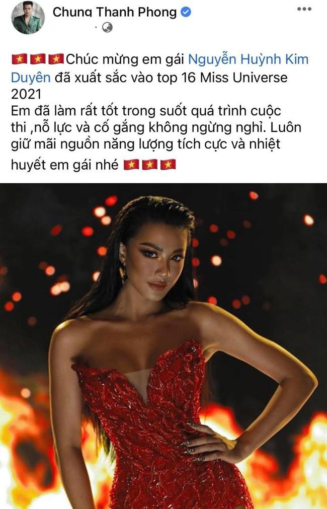 Sao Việt chia sẻ cảm xúc với Á hậu Kim Duyên sau cuộc thi Miss Universe 2021. Ảnh: FBNV Sao Việt chia sẻ cảm xúc với Á hậu Kim Duyên sau cuộc thi Miss Universe 2021. Ảnh: FBNV
