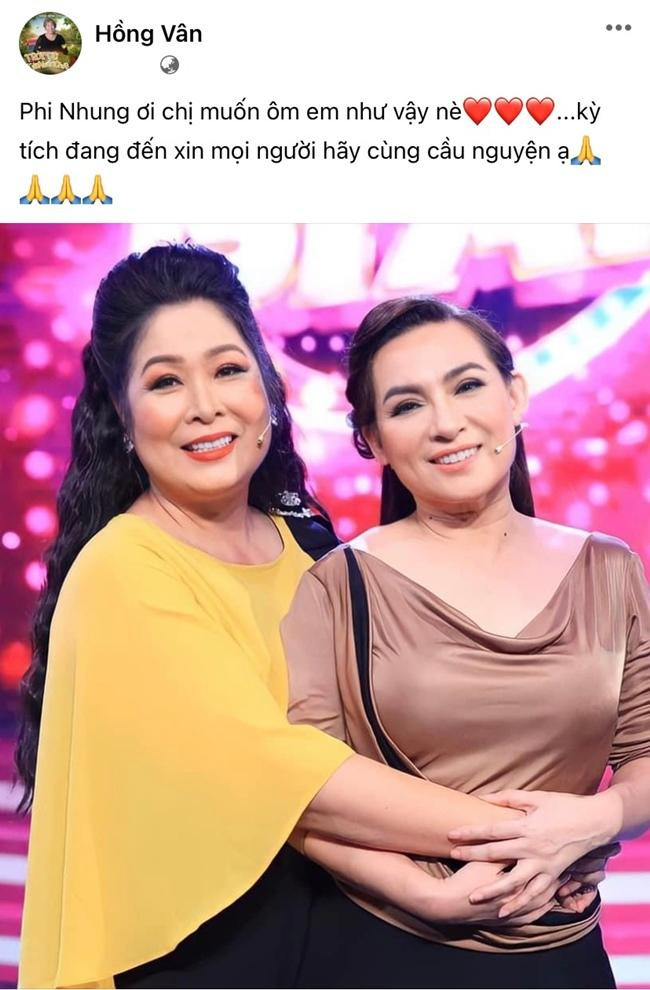 Bài đăng của NSND Hồng Vân. Ảnh: FBNV