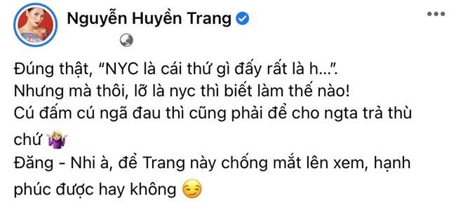 Huyền Trang luôn đòi "trả thù" Thanh Sơn vì anh từng lỡ tay đánh trúng cô khi cùng tham gia một chương trình truyền hình khiến khán giả thích thú. Huyền Trang luôn đòi "trả thù" Thanh Sơn vì anh từng lỡ tay đánh trúng cô khi cùng tham gia một chương trình truyền hình khiến khán giả thích thú.