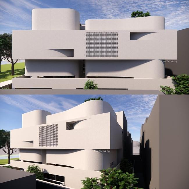 Thiết kế căn biệt thự tiền tỷ nhìn khá giống chữ H trong tên của Thanh Hằng. - Ảnh: FBNV.