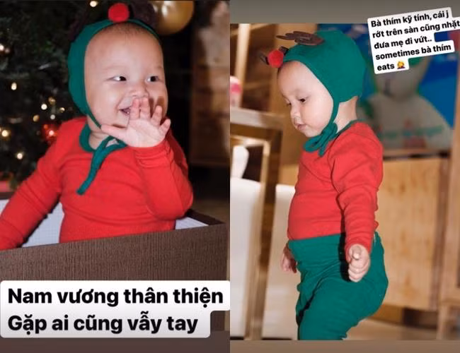Hồ Ngọc Hà nhận xét biểu cảm của 2 nhóc sinh đôi một cách hài hước. - Ảnh: FBNV.