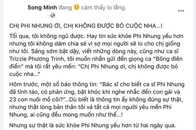 Bài đăng của nhà báo Song Minh.