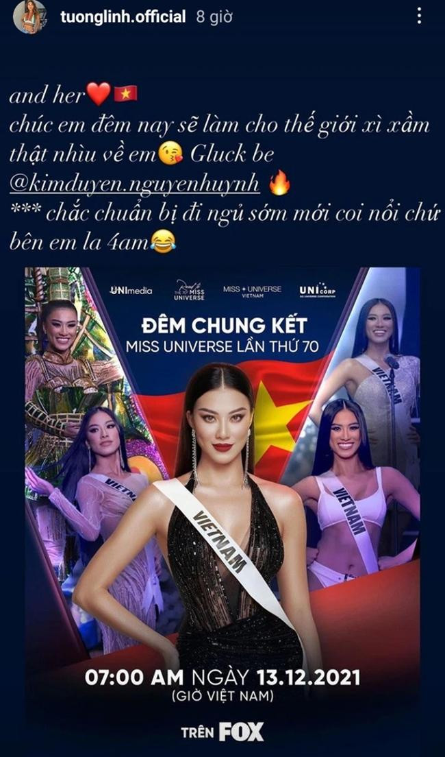Những lời chúc tốt đẹp được gửi tới Kim Duyên trước Chung kết Miss Universe nhưng tiếc rằng đại diện Việt Nam chưa thể chạm được vào chiếc vương miện năm nay.