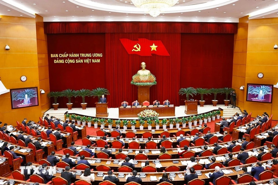 Phiên khai mạc Hội nghị Ban Chấp hành Trung ương Đảng khóa XIII. (Ảnh: Doãn Tấn/TTXVN) Phiên khai mạc Hội nghị Ban Chấp hành Trung ương Đảng khóa XIII. (Ảnh: Doãn Tấn/TTXVN)