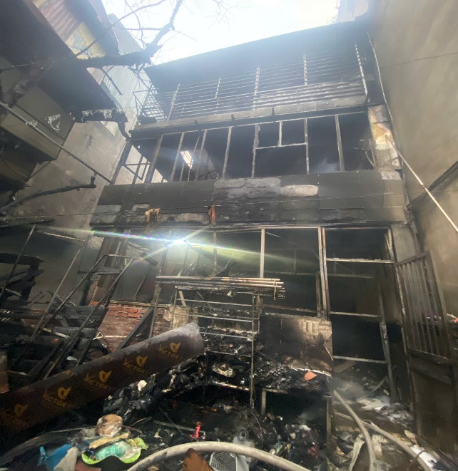 Hiện trường vụ cháy.