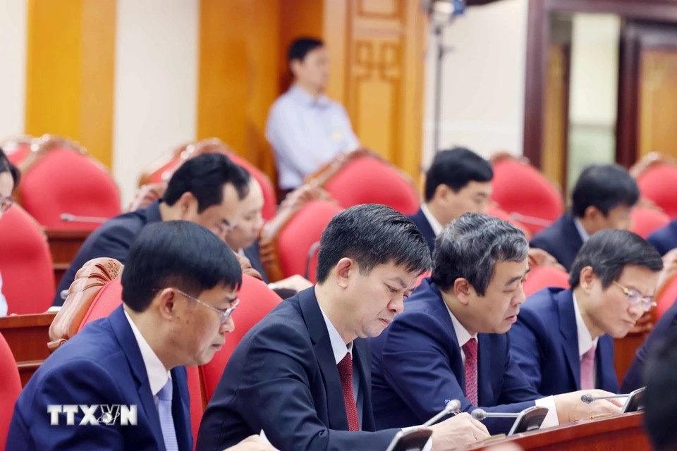 Các đại biểu dự Hội nghị Ban Chấp hành Trung ương Đảng khóa XIII. (Ảnh: Thống Nhất/TTXVN) Các đại biểu dự Hội nghị Ban Chấp hành Trung ương Đảng khóa XIII. (Ảnh: Thống Nhất/TTXVN)