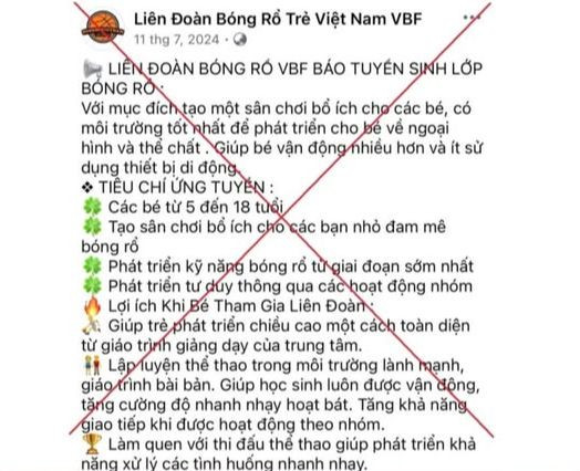 Trang mạng xã hội lừa đảo tham gia học bóng rổ. Trang mạng xã hội lừa đảo tham gia học bóng rổ.