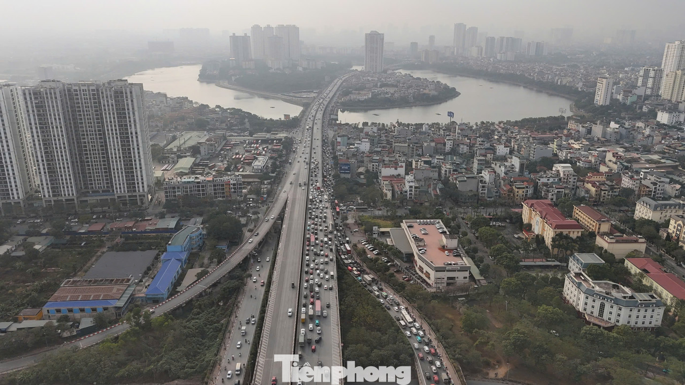 Vành đai 3 nhìn từ trên cao vào chiều 24/1.