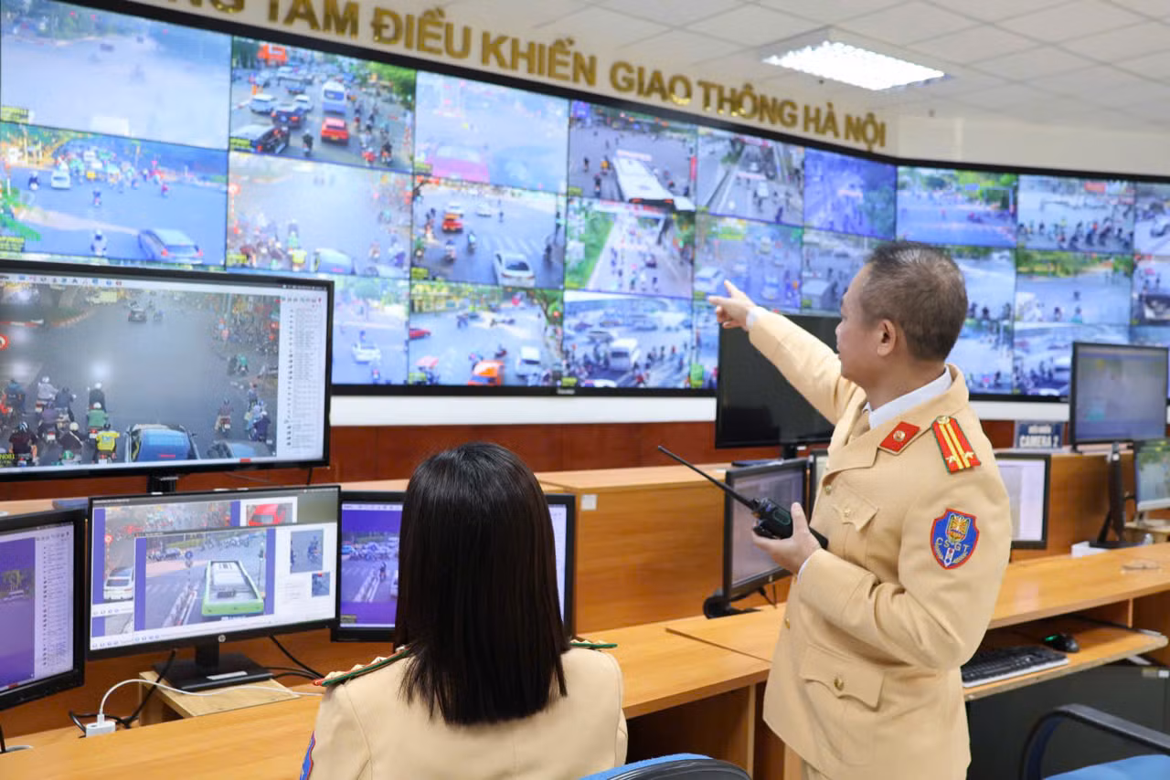 Trung tâm điều khiển giao thông CSGT Hà Nội.