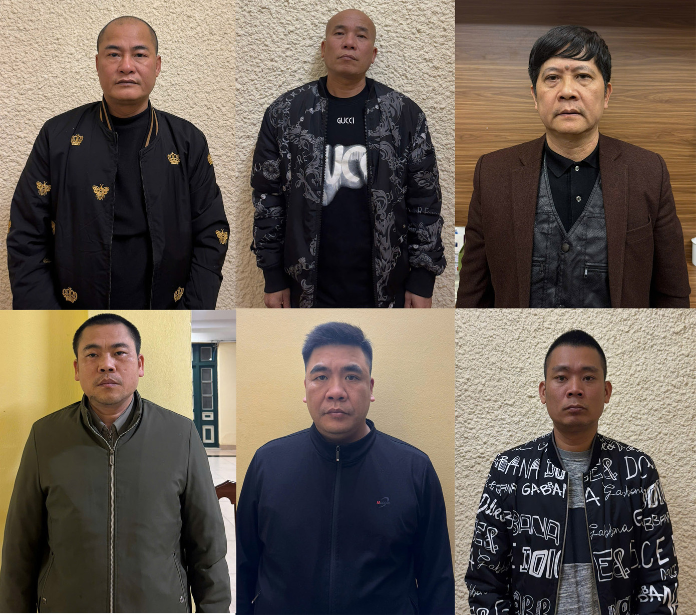 Nhóm đối tượng liên quan vụ án. Ảnh Công an cung cấp.