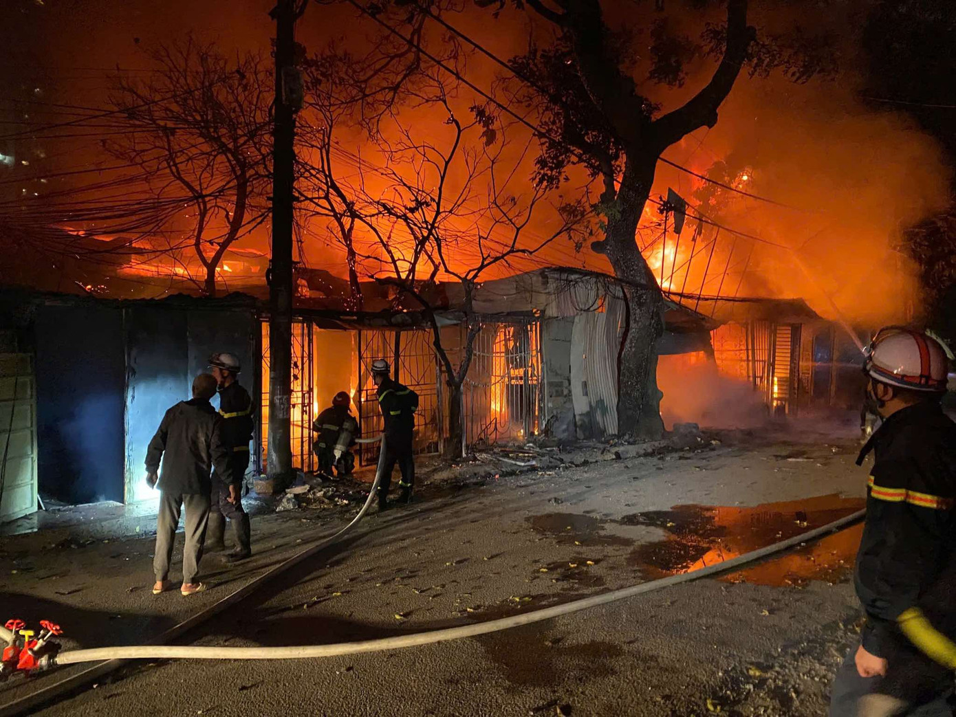 Khu vực xảy ra hỏa hoạn.