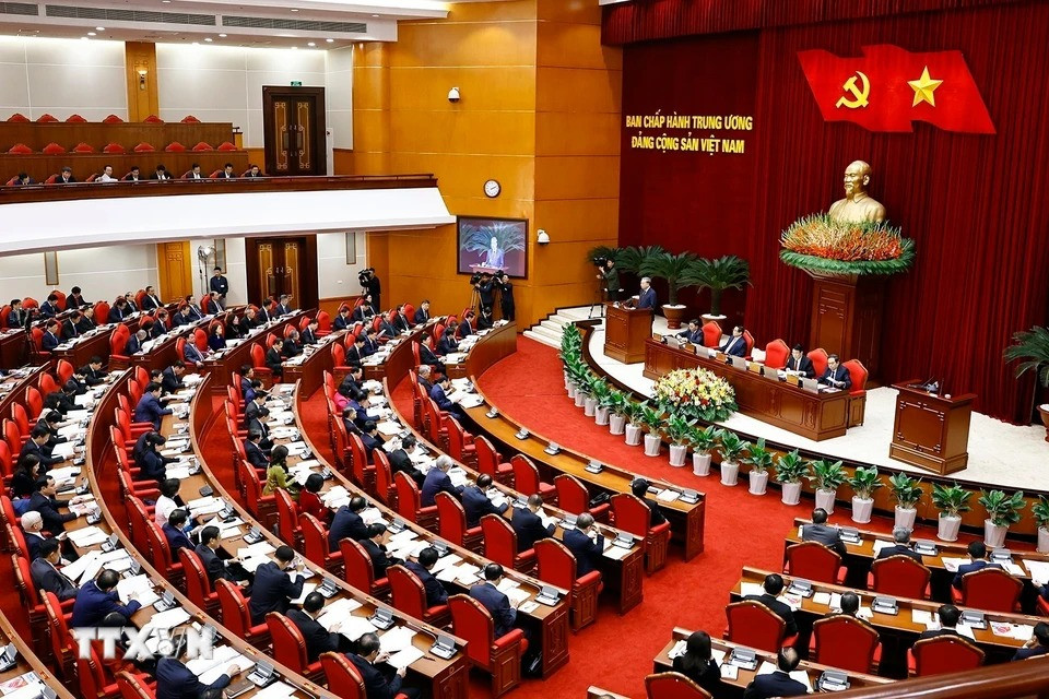 Phiên khai mạc Hội nghị Ban Chấp hành Trung ương Đảng khóa XIII. (Ảnh: Thống Nhất/TTXVN) Phiên khai mạc Hội nghị Ban Chấp hành Trung ương Đảng khóa XIII. (Ảnh: Thống Nhất/TTXVN)