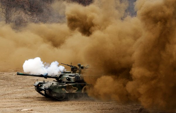 Binh lính Hàn Quốc tập trận ngày 1/4. Ảnh: Yonhap . Binh lính Hàn Quốc tập trận ngày 1/4. Ảnh: Yonhap