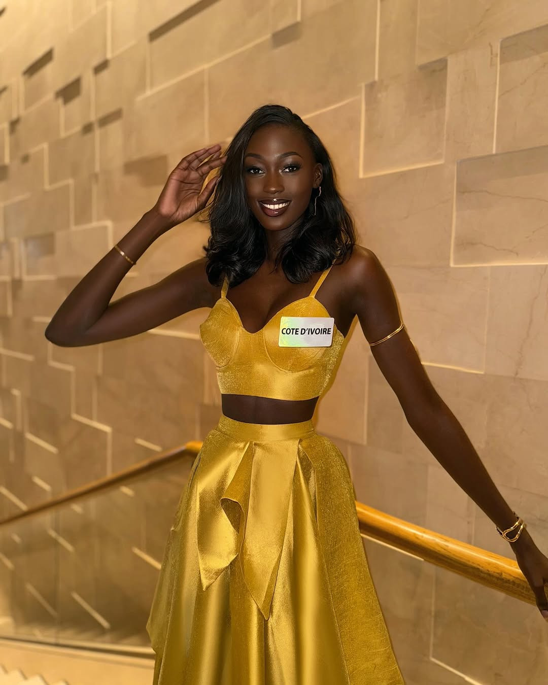 Đại diện Bờ biển Ngà - Fatoumata Coulibaly đang tham dự cuộc thi Hoa hậu Thế giới 2025 tổ chức ở Ấn Độ. Trước thềm cuộc thi, Fatoumata Coulibaly được nhận xét là ứng viên sáng giá cho vương miện.