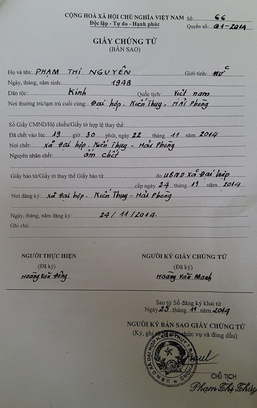 Người phụ nữ tá hỏa biết tin bị UBND xã... khai tử ảnh 2