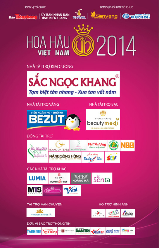 Các danh hiệu của cuộc thi Hoa hậu Việt Nam 2014 ảnh 10